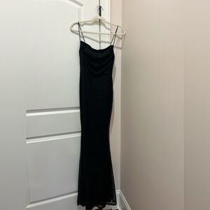 Size Small Long Black Glittery Dress